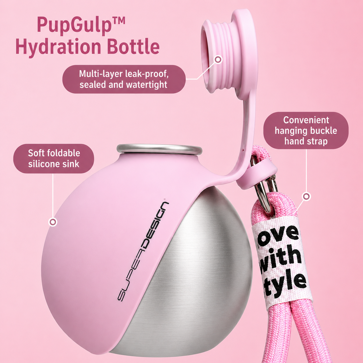 PupGulp™ Portable Hydration Bottle for Dogs