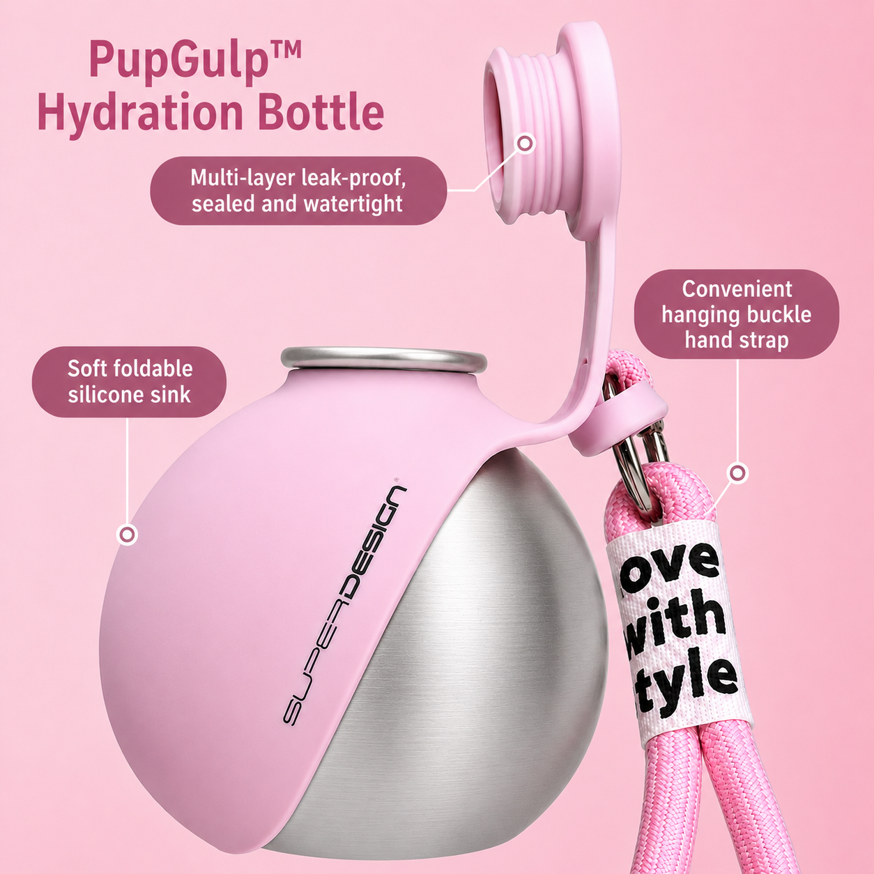 PupGulp™ Portable Hydration Bottle for Dogs